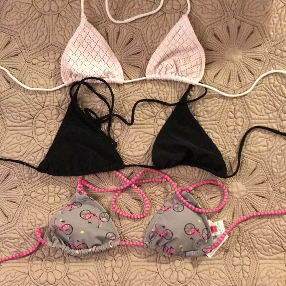 3 Size Medium (7-8) Bikini Tops